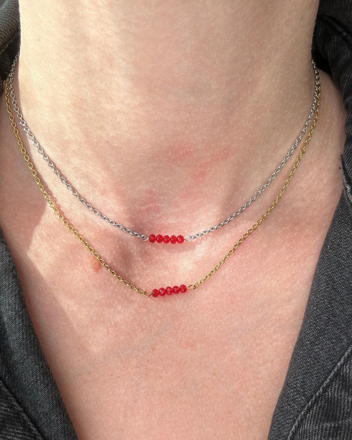 Collier CAMILLE Rouge