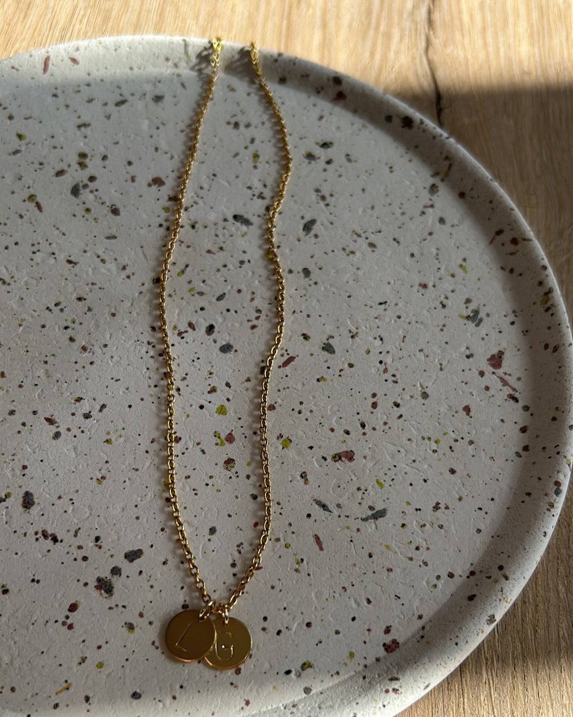 Collier personnalisé 2 médailles | Or