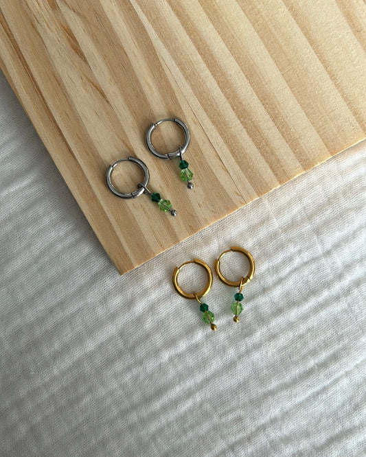 Boucles d’oreilles SACHA verte
