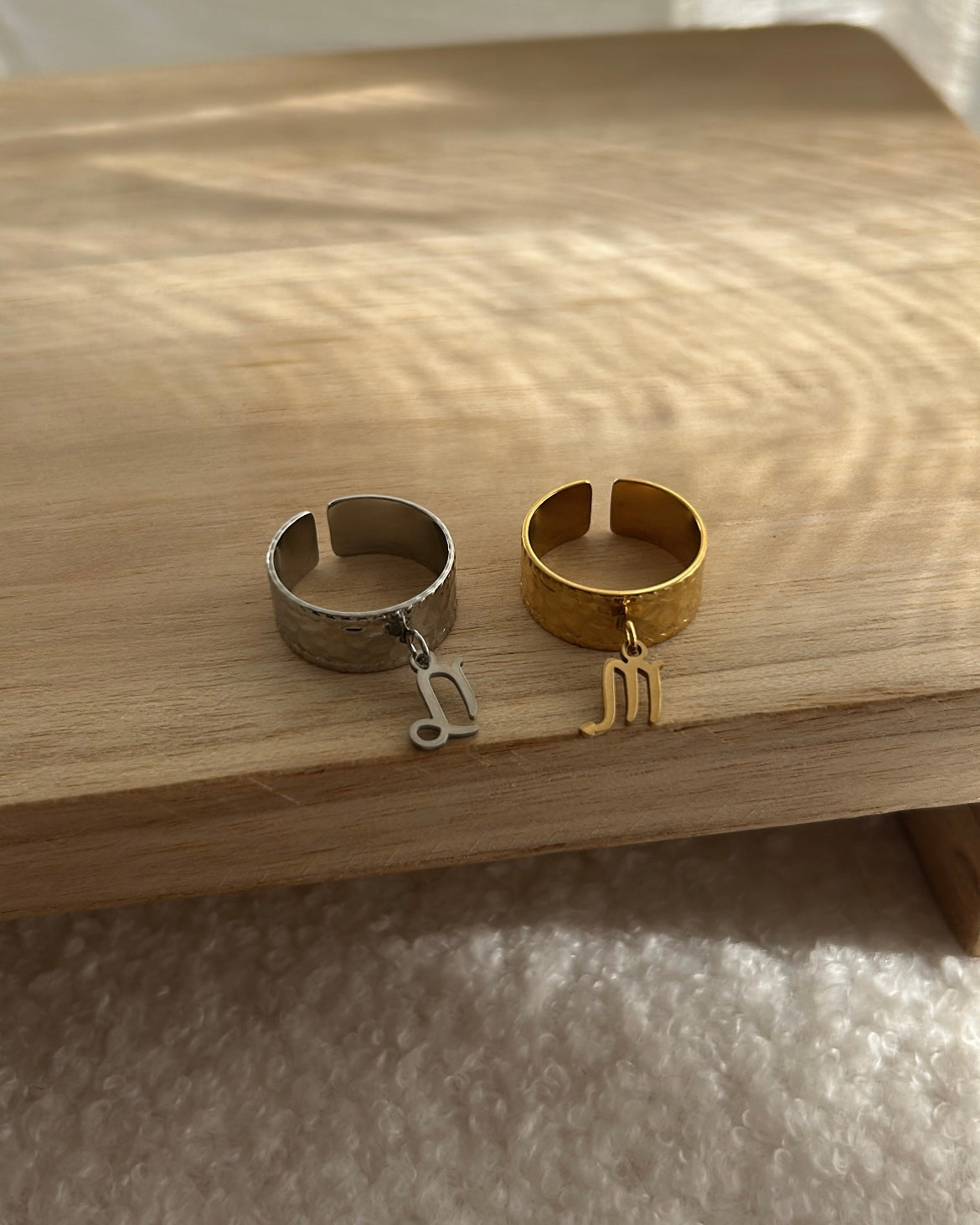 Bague personnalisée anneau martelé