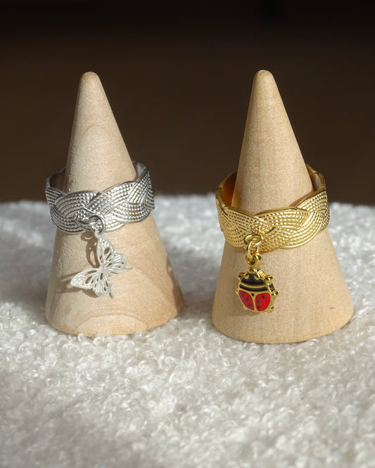 Bague personnalisée anneau tressé