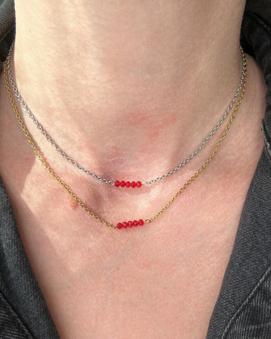 Collier CAMILLE Rouge