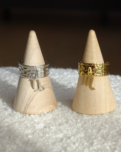 Bague personnalisée anneau martelé