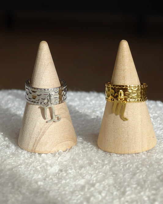 Bague personnalisée anneau martelé