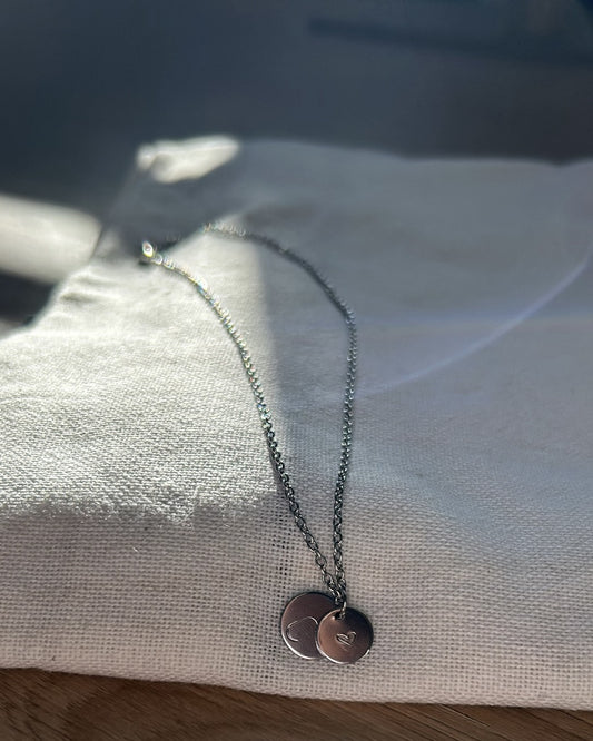 Collier Personnalisé 2 médailles | Argent