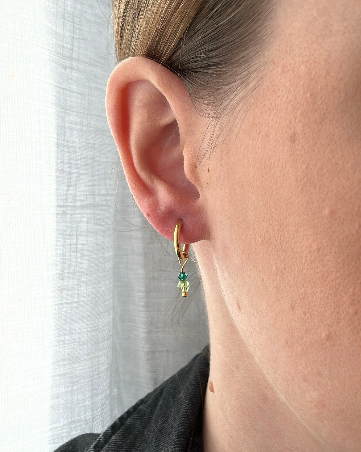 Boucles d’oreilles SACHA verte