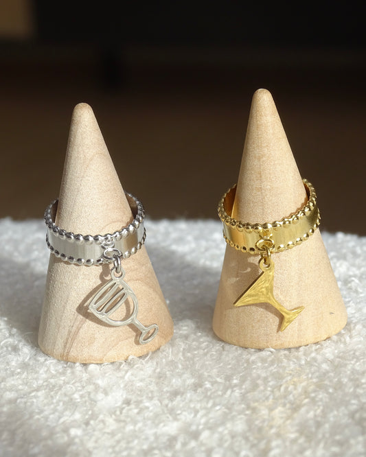 Bague personnalisée anneau perlé