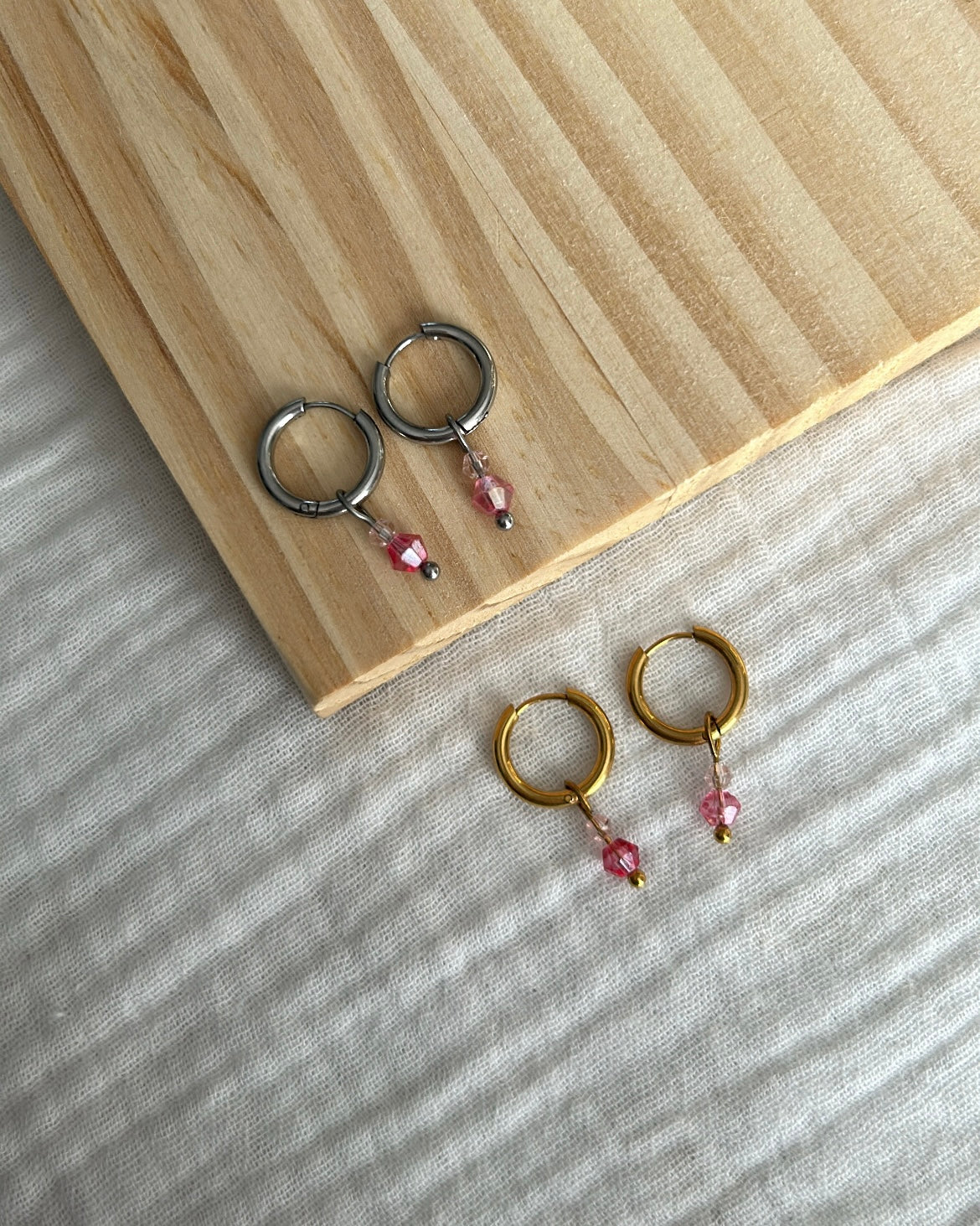 Boucles d’oreilles SACHA rose